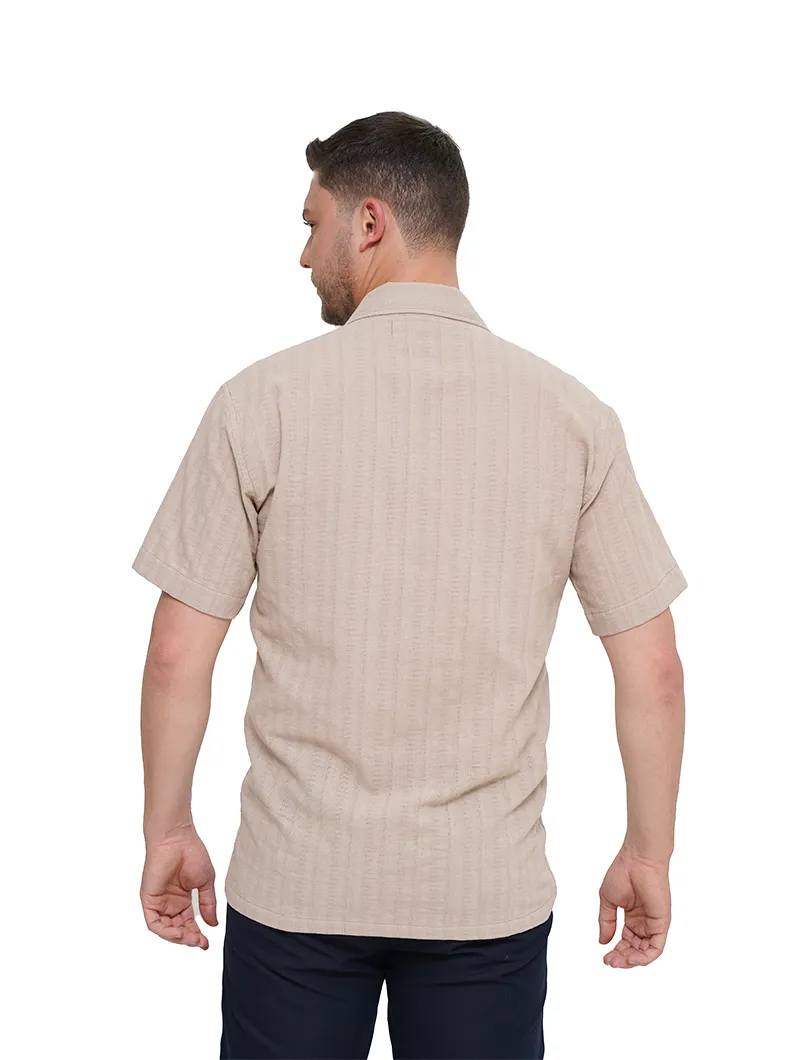 Chemise à manches courtes avec lin